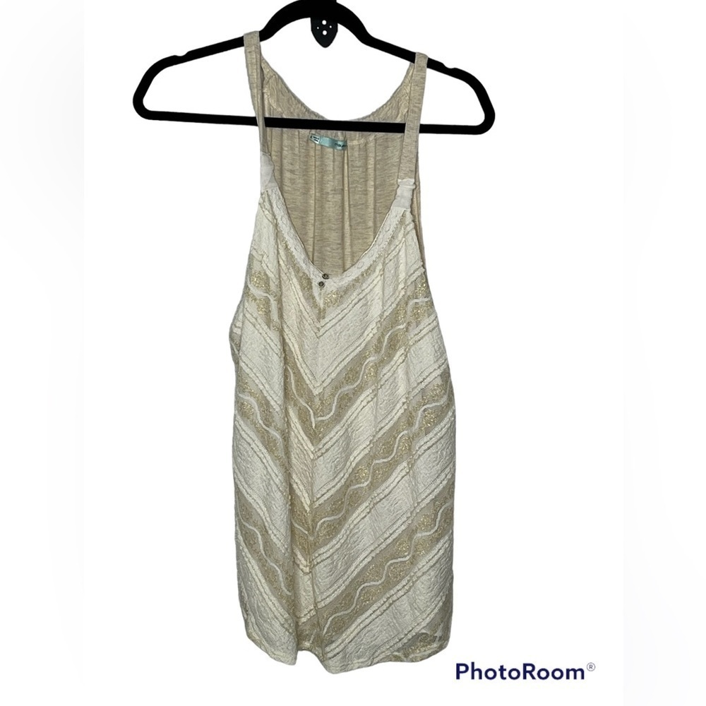 Maurices Gold Glitter Tank Top Sz XL